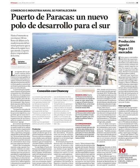 Puerto De Paracas En Linkedin Puertodeparacas Andina Agroexportación Comercioexterior