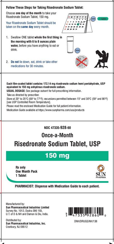 Dailymed Risedronate Sodium Tablet Film Coated