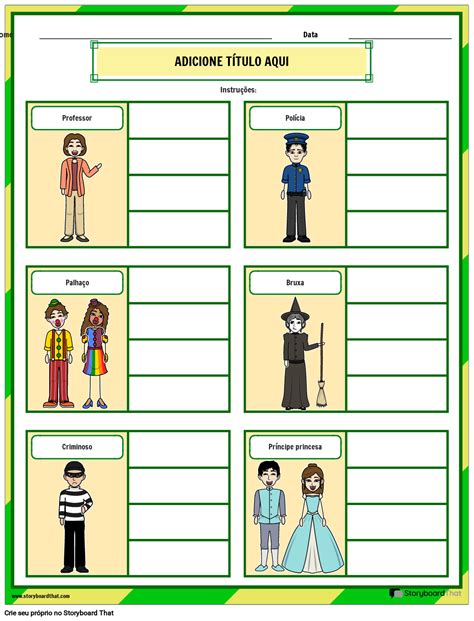 Planilhas De Traços De Caráter Para Alunos Storyboardthat