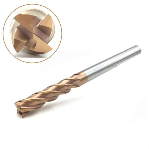 Pcs Hrc Flute End Mills Mm Long Mm Solid Carbide Spiral