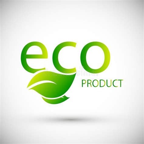 Logo Organico Amichevole Di Verde Del Prodotto Naturale Di Eco Icona