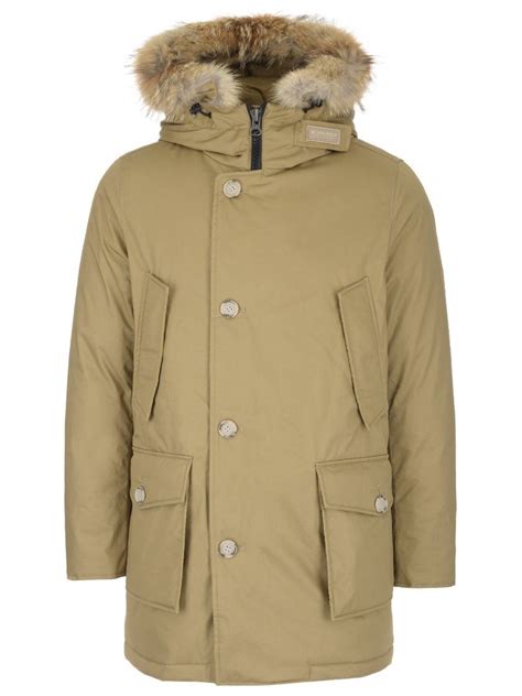 Woolrich Laminated Fur Hood Parka In Beige Modesens Fur Hood Parka Woolrich Parka