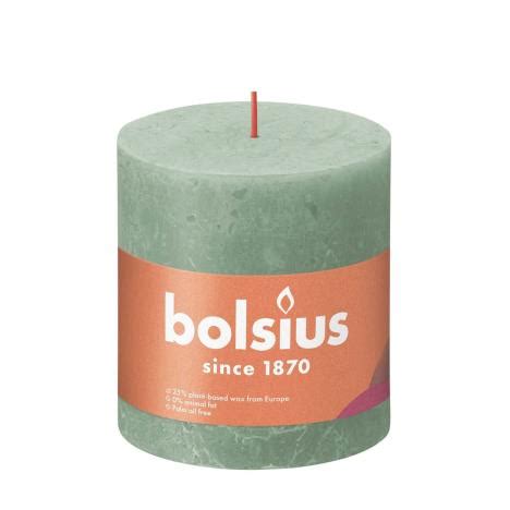 Bolsius Sage Green Rustic Shine Pillar Candle Cm X Cm Cn