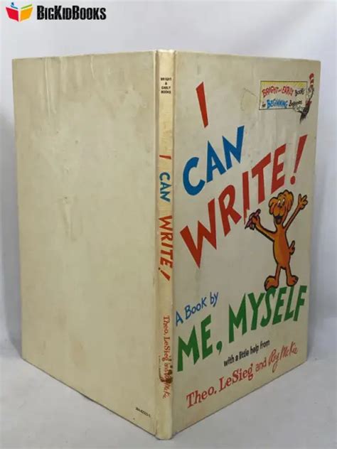 Posso Scrivere Book Me Myself Prima Edizione 1971 Theo Lesieg Dr Seuss Roy Mckie Eur 6250