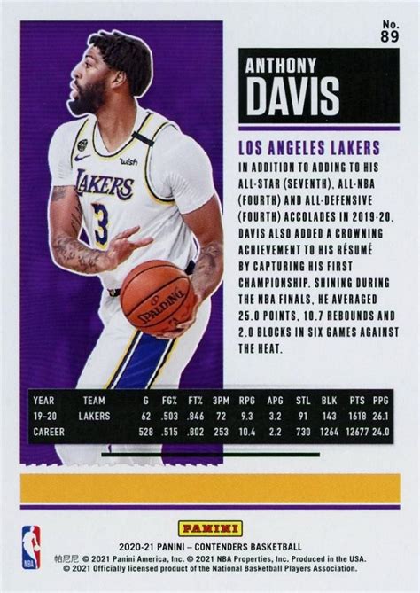 ミントモール MINT 千葉店 2020 21 Panini Contenders Anthony Davis Cracked Ice