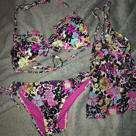 Swim Push Up Bikini Co Ord 3 Piece Matching Set Coverup Poshmark