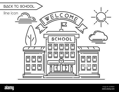 School Building Clipart Black And White Images