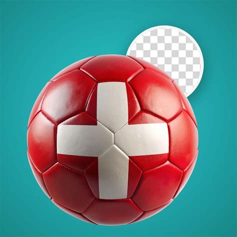 Premium Psd Fully Transparent Red And White Soccer Ball