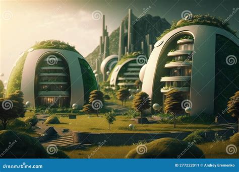 The Future Of Cities Is Here Utopian Vision Of A Green And Futuristic Environment Ai Stock