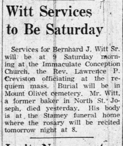 Mass Of Christian Burial Notice