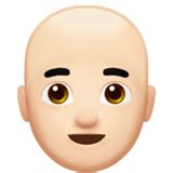 👨🏻‍🦲 Man: Light Skin Tone, Bald Meaning with Pictures: from A to Z