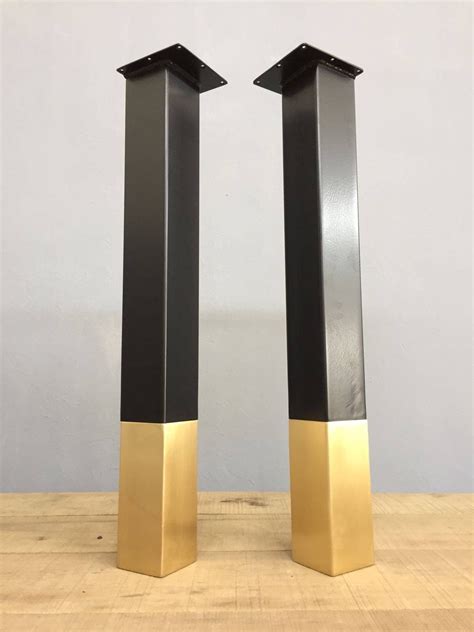 Counter Steel Brass Kitchen Island Legs Modern Table Legs Set Etsy