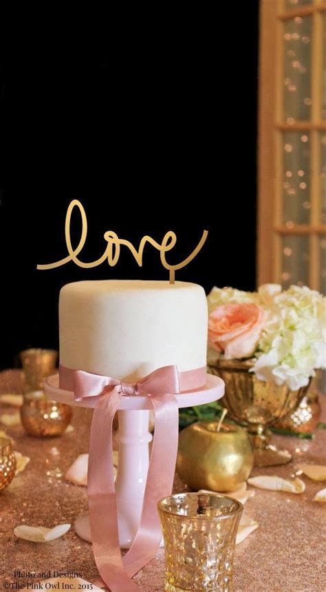 Love Cake Topper Wedding Cake Topper Gold Cake Topper 2512056 Weddbook