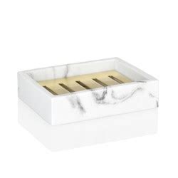 Set Da Bagno In Marmo Bianco E Oro Qechic