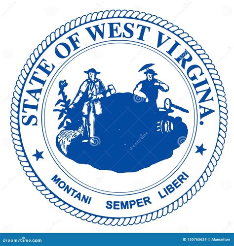 West Virginia State Seal stock illustration. Illustration of graphic ...