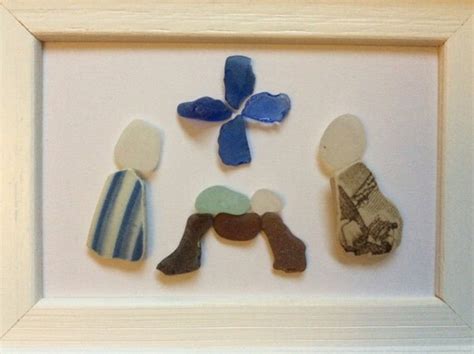 Nativity Scene Seaglass Nativity Picture Scottish Sea Glass