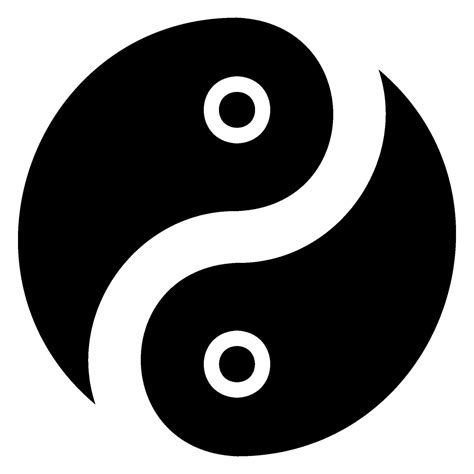 Yin Yang Glyph Icon 38339317 Vector Art At Vecteezy