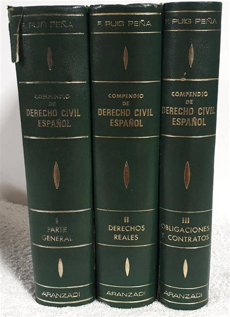 Compendio De Derecho Civil Espa Ol Tomos I Ii Iii By Puig Pe A