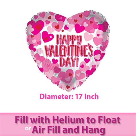 Pmu Heart Shaped Valentines Day Balloons 18 Inch Mylar Hearts On Pearl