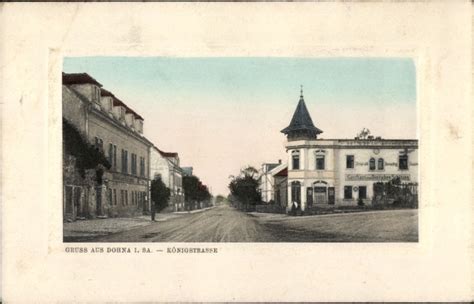 Ansichtskarte Postkarte Dohna in Sachsen Königstraße akpool de