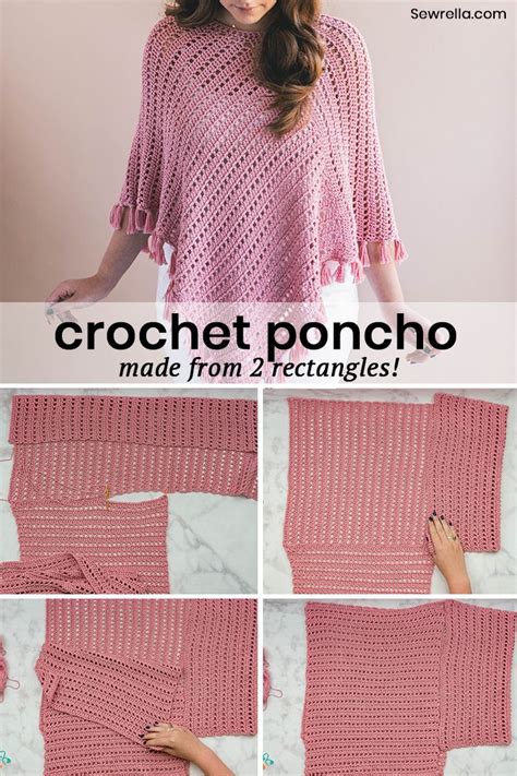 Crochet Ava Fringed Poncho Sewrella Crochet Poncho Patterns