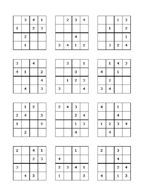 Sudoku 4x4 | PDF