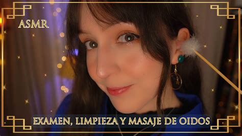 ASMR LIMPIEZA EXAMEN y MASAJE de Oídos Sub Hora de Dormir con la