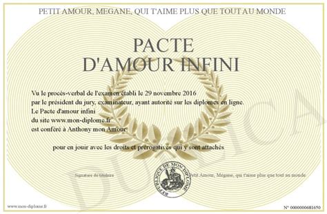 Pacte D Amour Infini