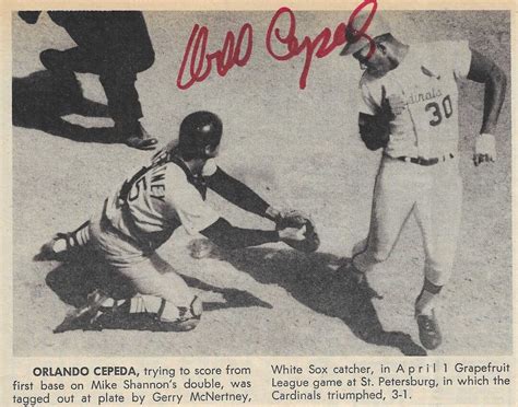 Orlando Cepeda Hall of Fame Signed 5x6.25 Original Sporting - Etsy