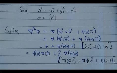 Let R Xi Yj Zk And R F If A Scalar Field O And A Vector Field