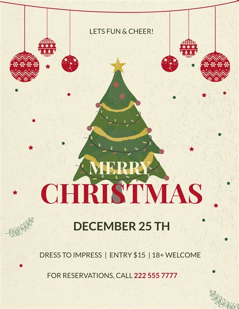 Free Christmas Flyer Templates And Examples Edit Online And Download