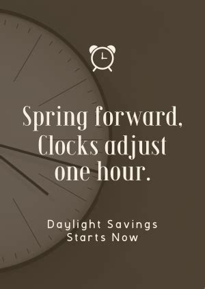 Calm Daylight Savings Reminder Poster | BrandCrowd Poster Maker