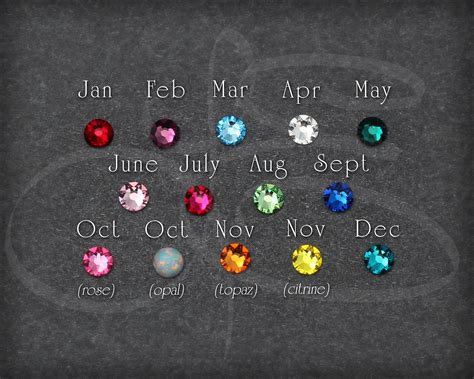 Birthstone Ring Set Flower Birthstone Ring Multi Stone | Etsy