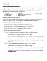 Problem Set 29 Pdf Honors Chemistry Problem Set 29 Lecture 9