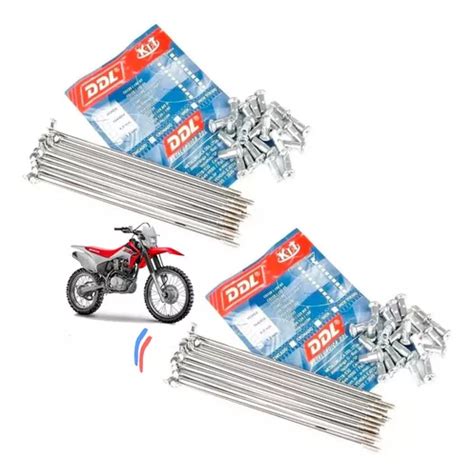 Kit Raio Crf 230 Dianteiro Traseiro Cromado 4mm Ddl Parcelamento