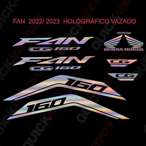 Kit Adesivos Holográfico fan 160 2022 2023 Shopee Brasil