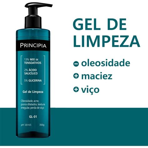 Melhor Gel De Limpeza Pele Oleosa - Gel de Limpeza Principia GL-01 350ml Sabonete Facial Pele Oleosa e Acne ...