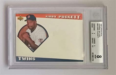 1993 Upper Deck Diamond Gallery Kirby Puckett BGS 8 Pop 1 All