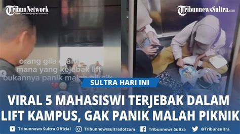 Video Viral Mahasiswa Terjebak Di Dalam Lift Gak Panik Malah Asyik