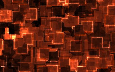 Hd Wallpaper Orange Squares Red And Black Overlapping Squares