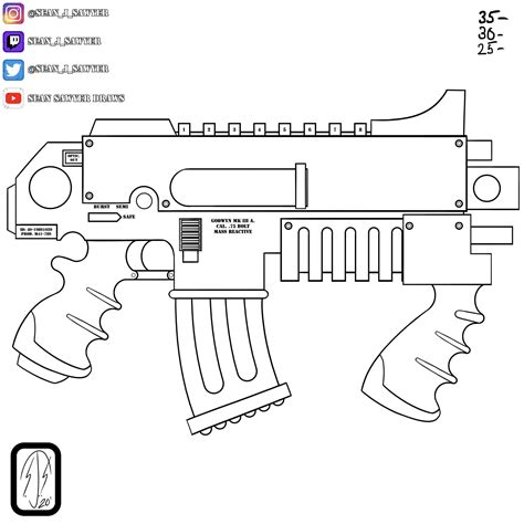 A Boltgun that I am currently drawing. : r/Warhammer40k