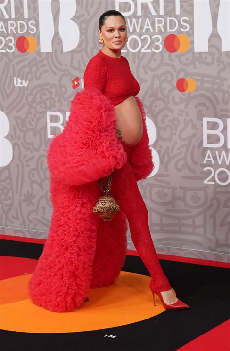 Pregnant JESSIE J at Brit Awards 2023 at O2 Arena in London 02/11/2023