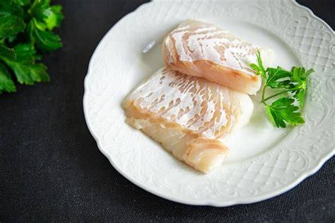 Bacalao Pescado Mariscos Filete Blanco Sin Piel Comida Fresca Comida