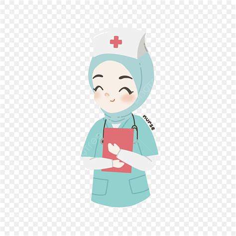 Perawat Jilbab Lucu Berseragam Imut Jilbab Muslimah Png Transparan Clipart Dan File Psd Untuk