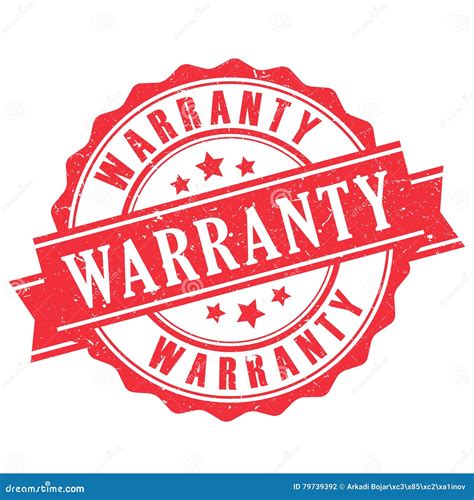 Warranty Rubber Stamp Stock Vector Illustration Of Imprint