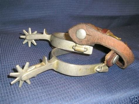 Vintage Maker Marked Buerman Star Steel Silver Spurs 24859168