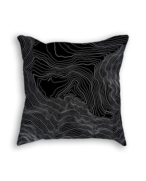 Denali Summit Contours Throw Pillow – Seven Summits Art