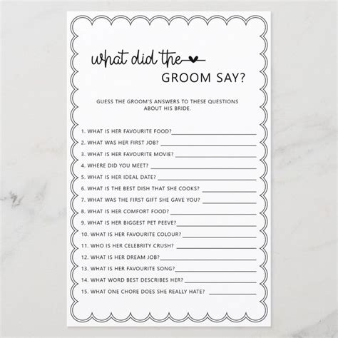 Minimalist What Did The Groom Say Bridal Shower Zazzle In 2024