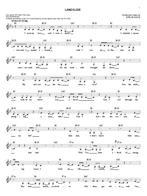 Landslide | Sheet Music Direct