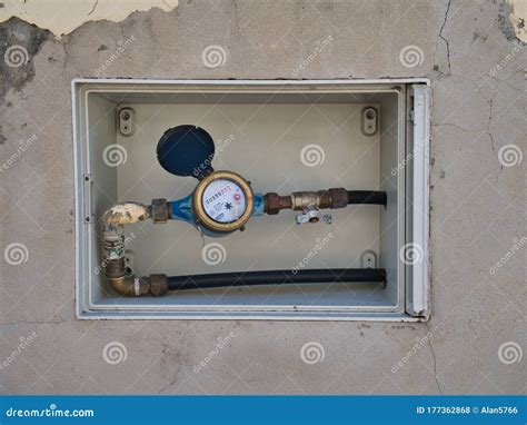 A Domestic Water Supply Meter and Shut Off Valve in an External Wall ...